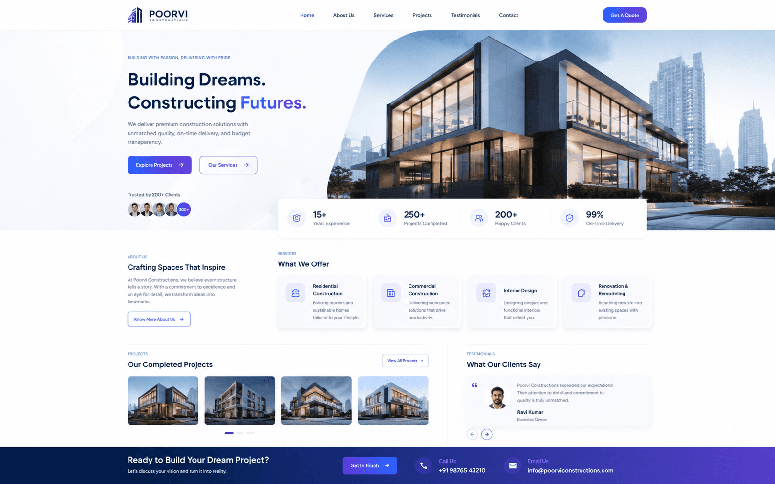 Construction Company Website